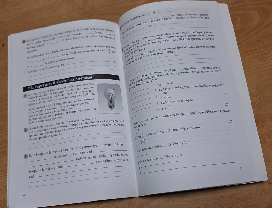 Fizikos pratybos 2 dalis IX klasei - Palmira Pečiuliauskienė, Vladas Valentinavičius, knyga 6