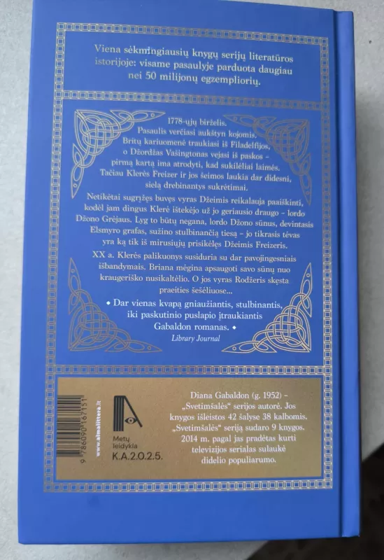 Svetimšalė 8 knyga Užrašyta mano širdies krauju - Diana Gabaldon, knyga 3