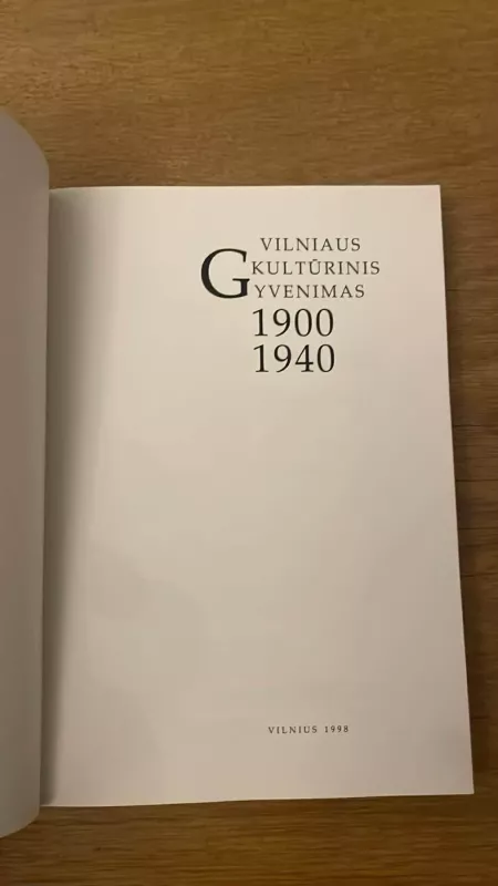 Vilniaus kultūrinis gyvenimas 1900-1940 - Alma Lapinskienė, knyga 3