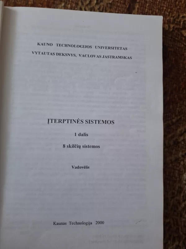 Įterptinės sistemos. 1 dalis - Vytautas Deksnys, knyga 3