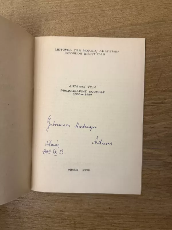 Antanas Tyla Bibliografinė rodyklė - Antanas Tyla, knyga 3