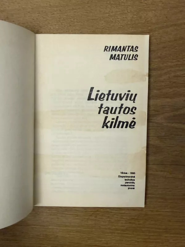 Lietuvių tautos kilmė - Rimantas Matulis, knyga 3
