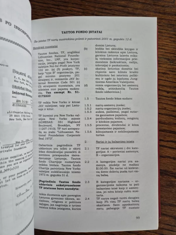 Tautos fondas - Vyr. Redaktorius Kęstutis K. Miklas ir kiti, knyga 3