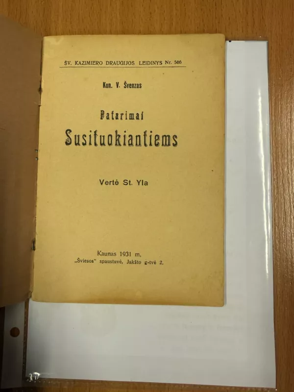 Patarimai susituokiantiems - V. Švenzas, knyga 3