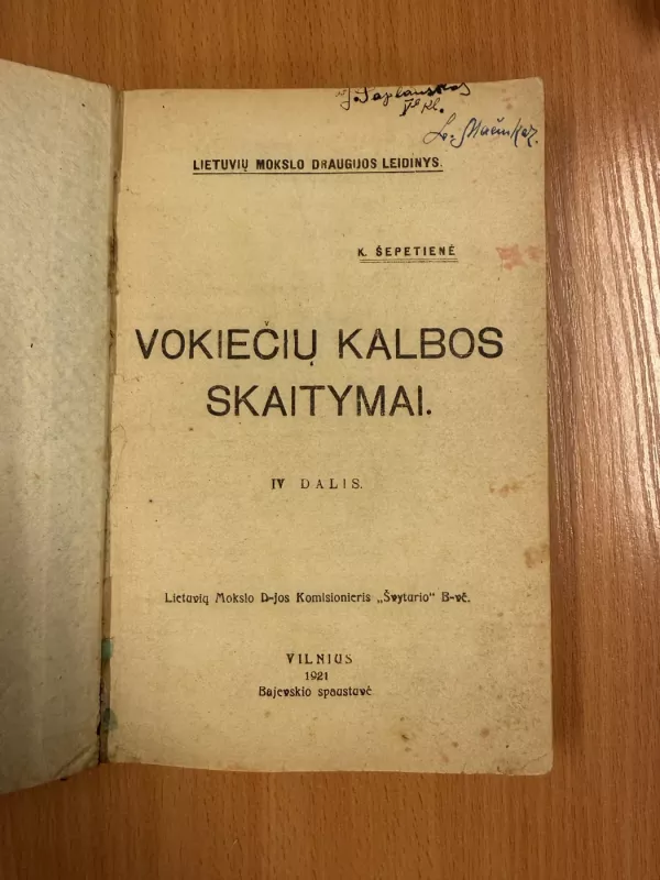 Vokiečių kalbos skaitymai IV dalis - K. Šepetienė, knyga 2