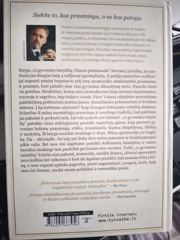 12 GYVENIMO TAISYKLIŲ: chaoso priešnuodis - Jordan B. Peterson, knyga 3