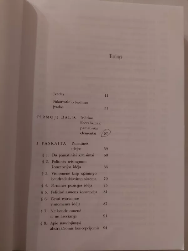 Politinis liberalizmas - John Rawls, knyga 6