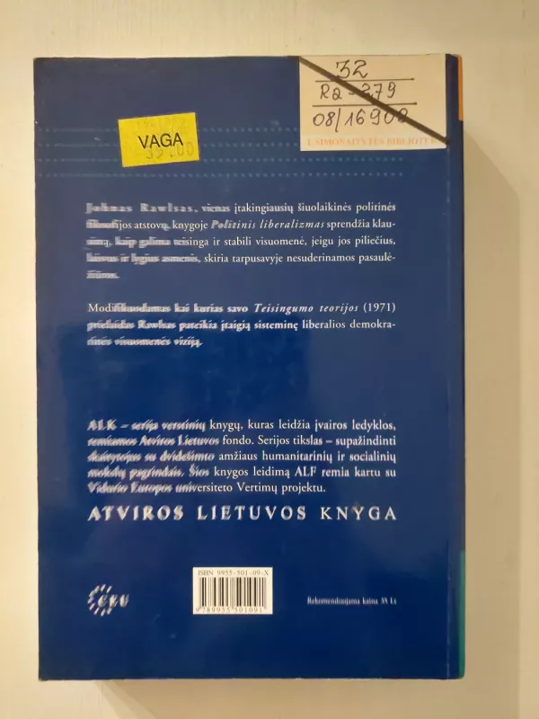 Politinis liberalizmas - John Rawls, knyga 4