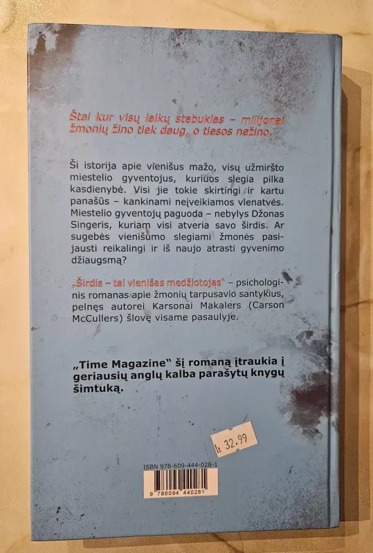 Širdis - tai vienišas medžiotojas - Carson McCullers, knyga 3