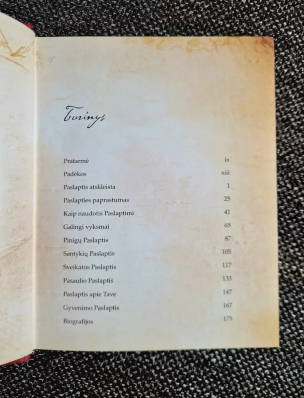 Paslaptis. The Secret - Rhonda Byrne, knyga 6