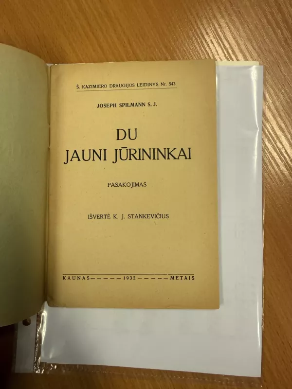 Du jauni jūrininkai - Joseph Spilmann, knyga 3