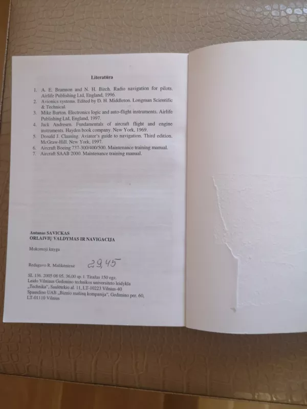 Orlaivių valdymas ir navigacija - Antanas Savickas, knyga 3