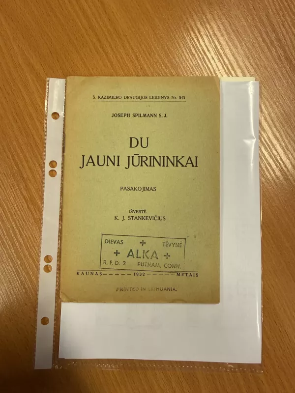 Du jauni jūrininkai - Joseph Spilmann, knyga 2