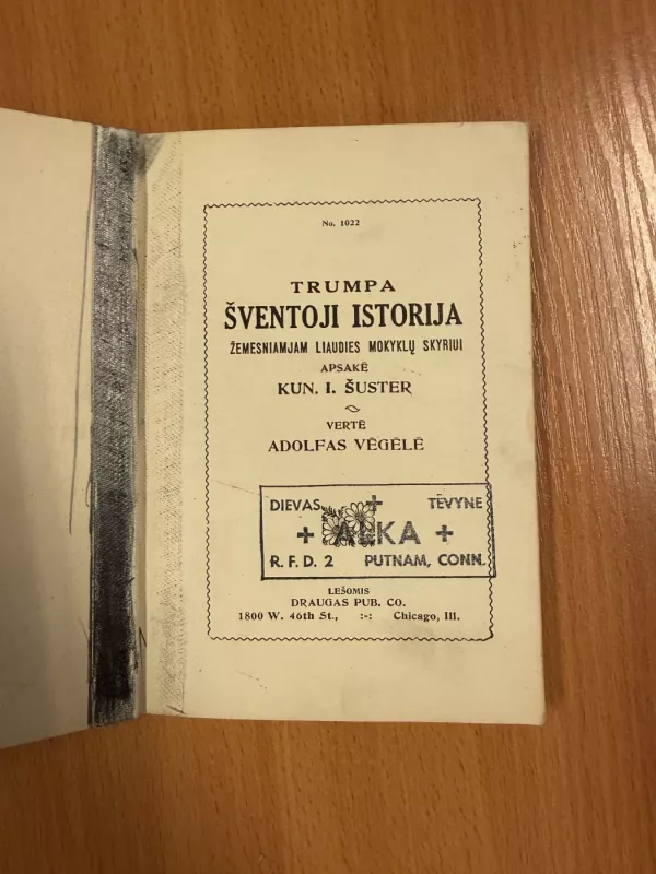 Trumpa Švetoji Istorija - I. Šuster, knyga 3