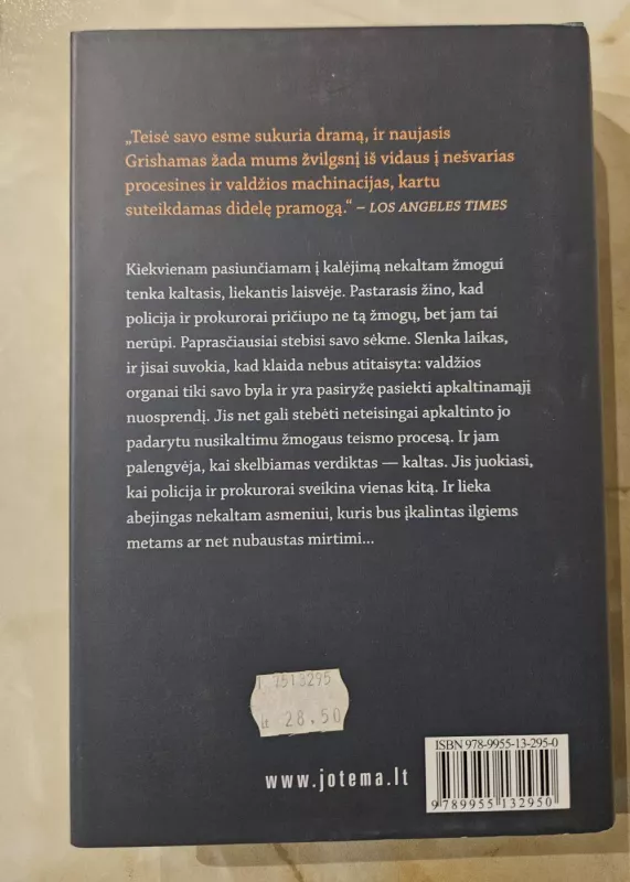 Prisipažinimas - John Grisham, knyga 3