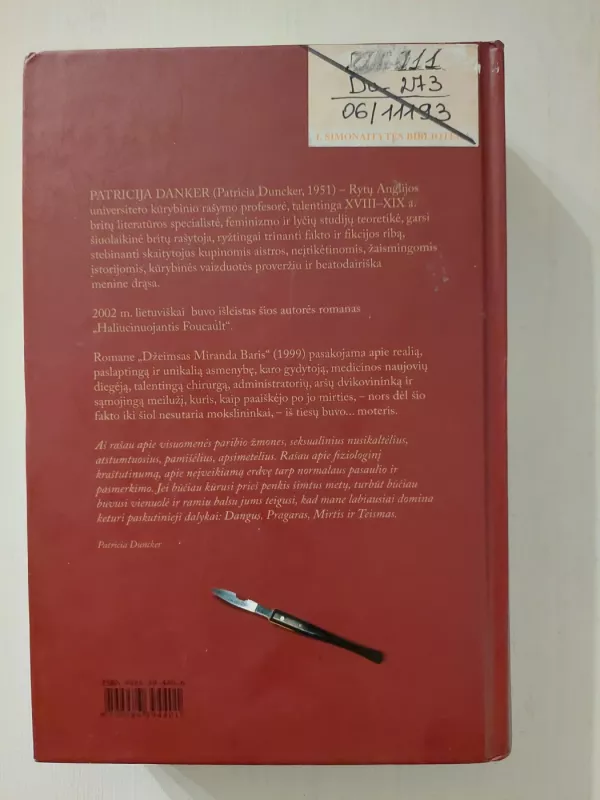 Džeimsas Miranda Baris - Patricia Duncker, knyga 4