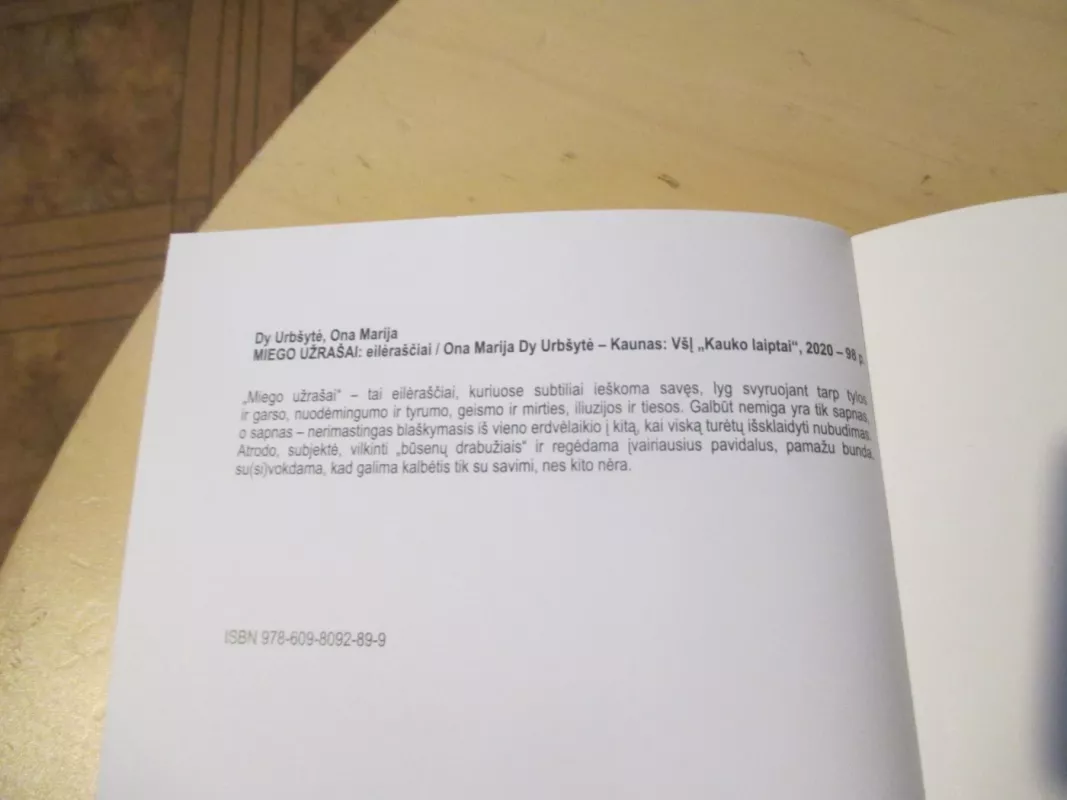 Miego užrašai - Ona Marija Dy Urbšytė, knyga 4