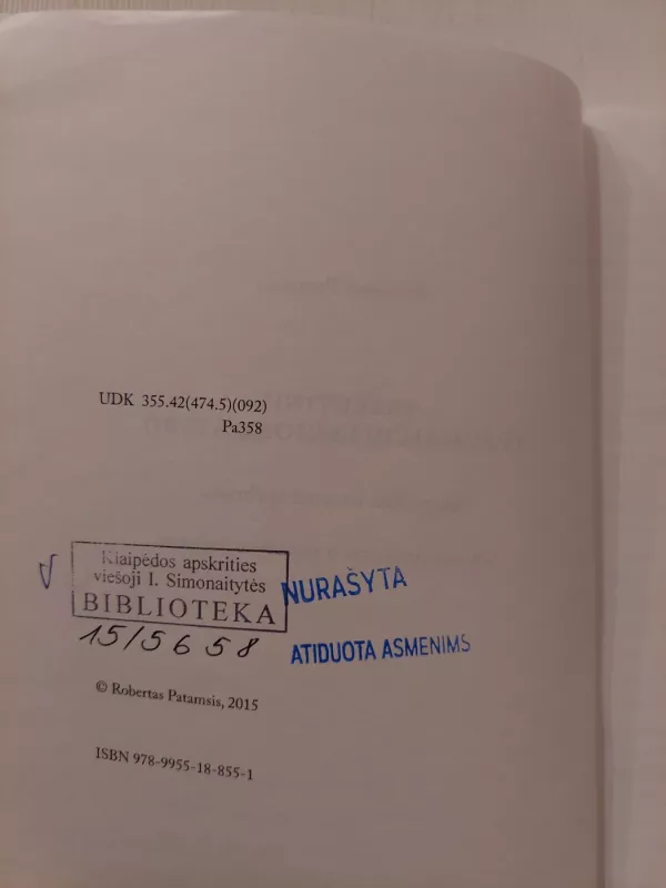 Paskutinis iš Žemaičių legiono štabo - Robertas Patamsis, knyga 3