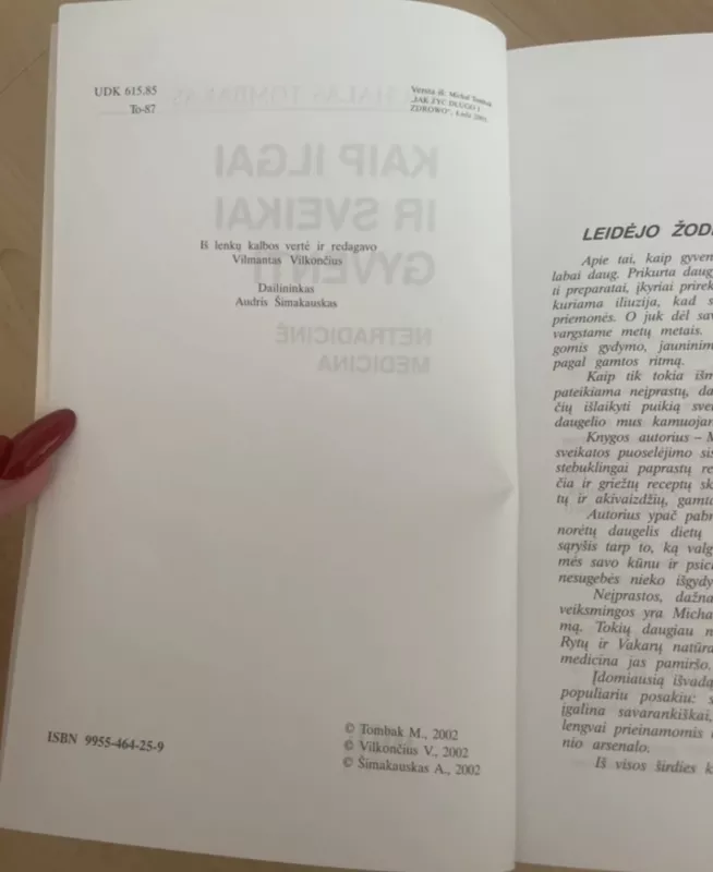 Michailas Tombakas “Kaip ilgai ir sveikai gyventi” - Michalas Tombakas, knyga 6