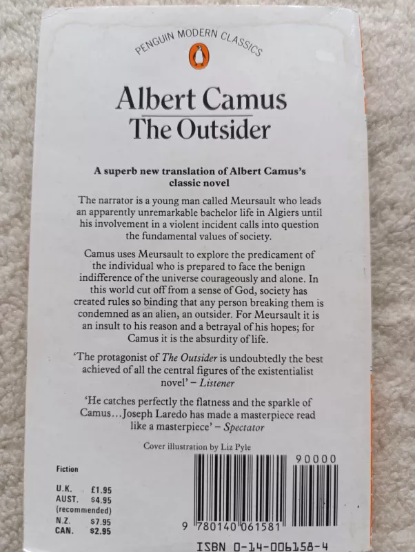 The Outsider - Albert Camus, knyga 3