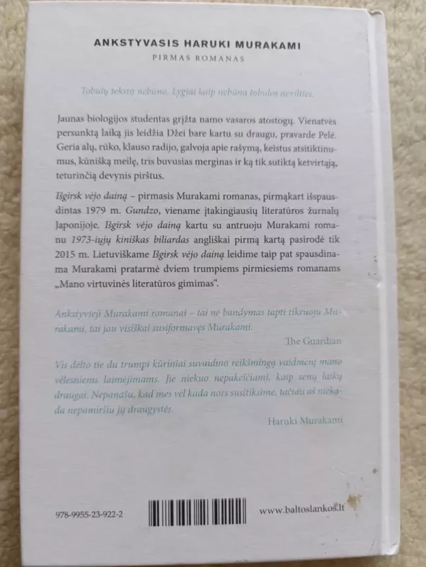 Išgirsk vėjo dainą - Haruki Murakami, knyga 3