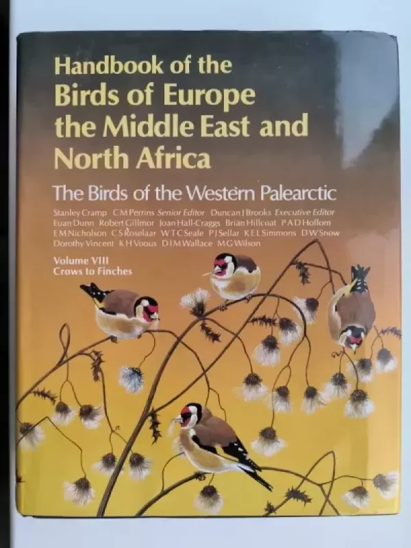 Europos, Artimųjų Rytų ir Šiaurės Afrikos paukščių vadovas. Vakarų Palearktikos paukščiai, 8 tomas: nuo varnų iki kikilių. - Stanley Cramp ed., knyga 2