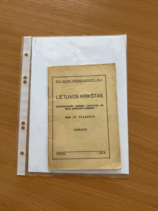 Lietuvos krikštas : krikščionybės įvedimo Lietuvoje 550 metų jubiliejui paminėti - St. Telksnys, knyga 2