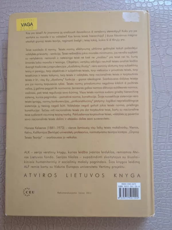 Grynoji teisės teorija - Hans Kelsen, knyga 3