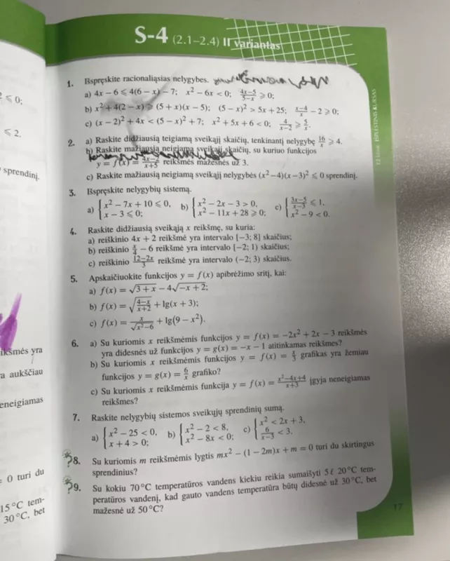 Matematika tau 12 klasė savarankiški kontroliniai darbai - Valdas Vanagas, knyga 5