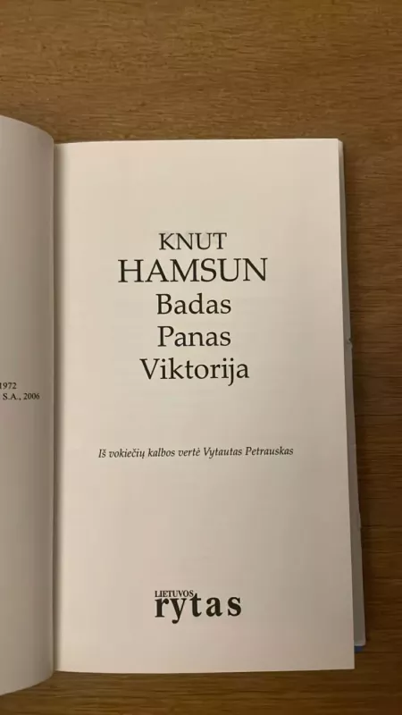 Badas - Knut Hamsun, knyga 3