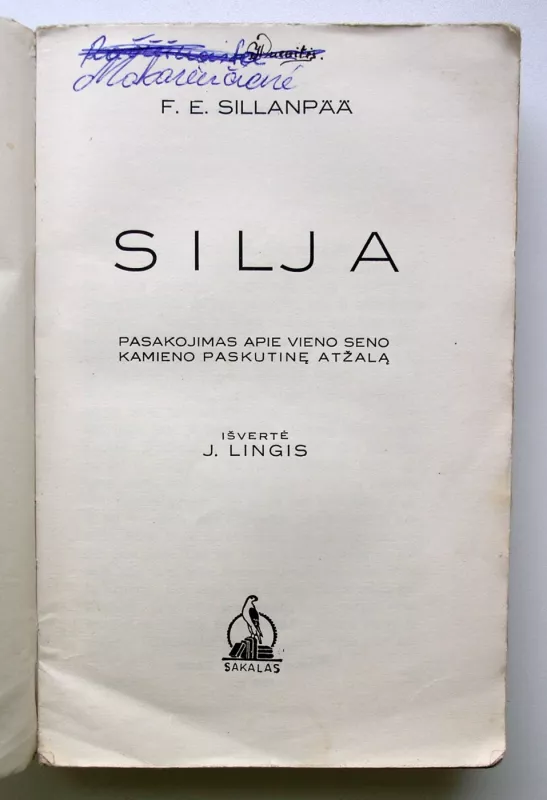Silja - F. E. Sillanpaa, knyga 4