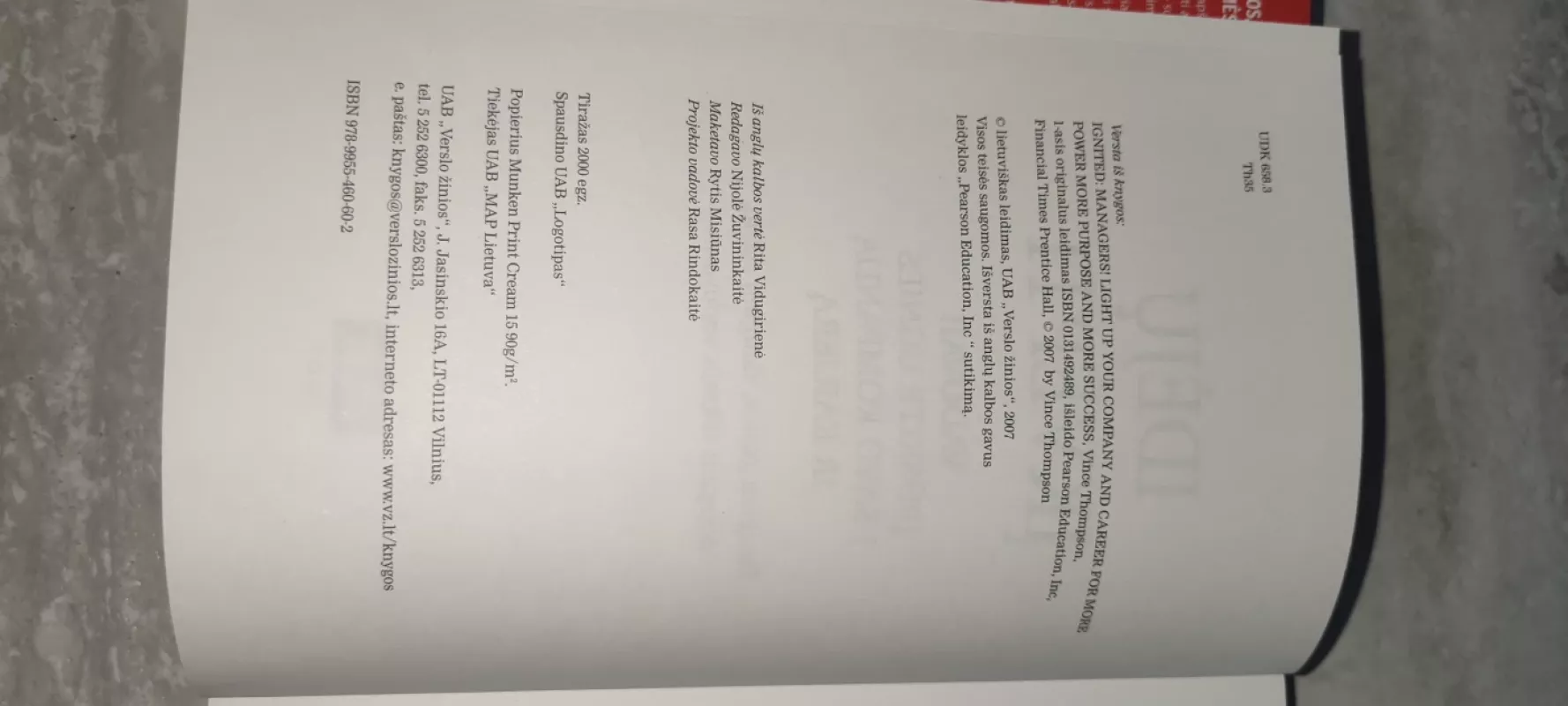 Idėjų įkvėpti - Vince Thompson, knyga 3