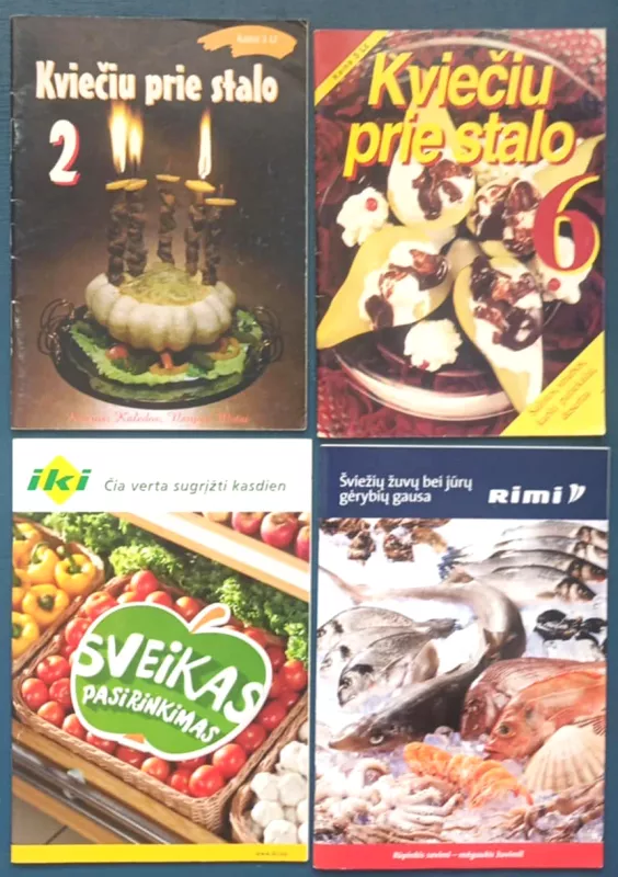 Receptų žurnaliukai, 4vnt. "Kviečiu prie stalo" "IKI" "Rimi" - Daug autorių, knyga 3