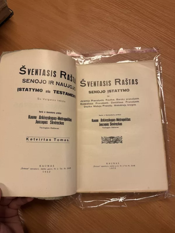 Šventasis Raštas. Ketvirtas Tomas 1932 - Vertė Juozapas Skvireckas, kun. Juozapas Skvireckas, knyga 3