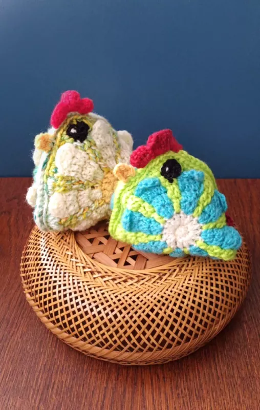 Rankų darbo nertos vištytės, 2vnt. - , namai ir interjeras 3