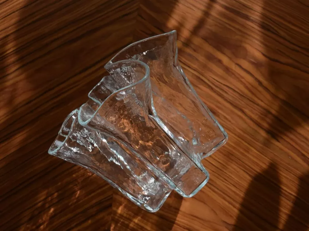 Vintage Muurla Finland Pertti Kallioinen krištolo vaza Eva - , namai ir interjeras 2