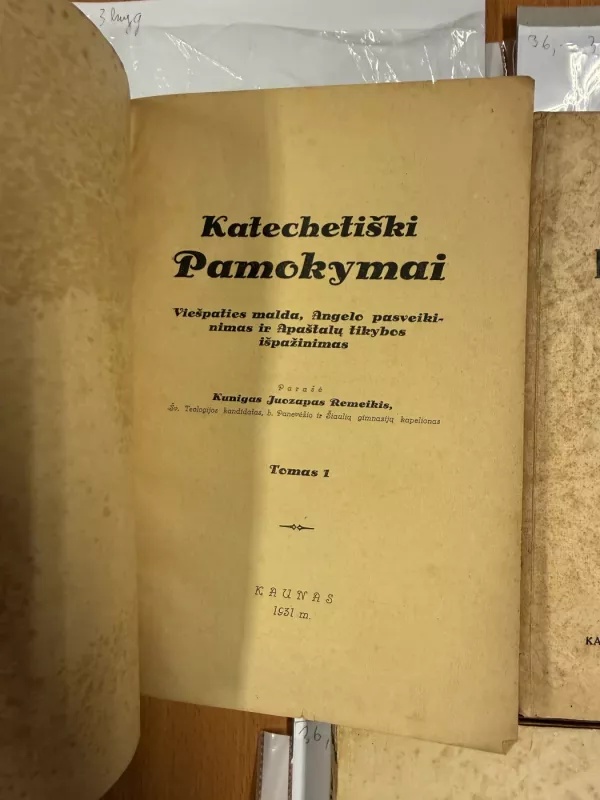 Katechetiški Pamokymai I- III t. 1931m. - Juozapas Remeikis, knyga 3