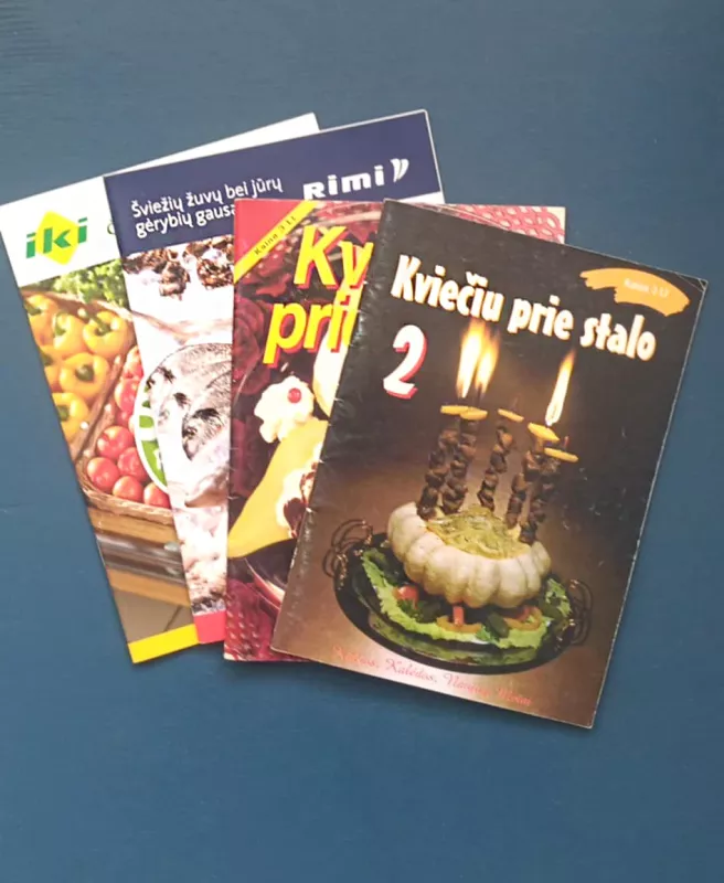 Receptų žurnaliukai, 4vnt. "Kviečiu prie stalo" "IKI" "Rimi" - Daug autorių, knyga 2