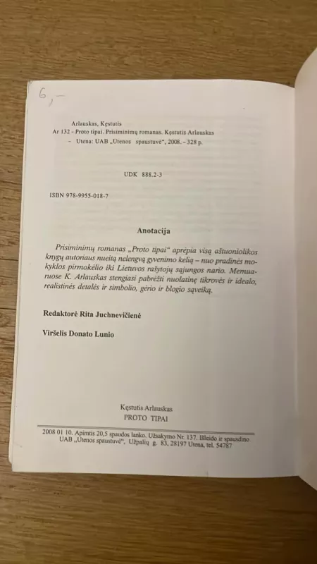 Proto tipai - Kęstutis Arlauskas, knyga 3