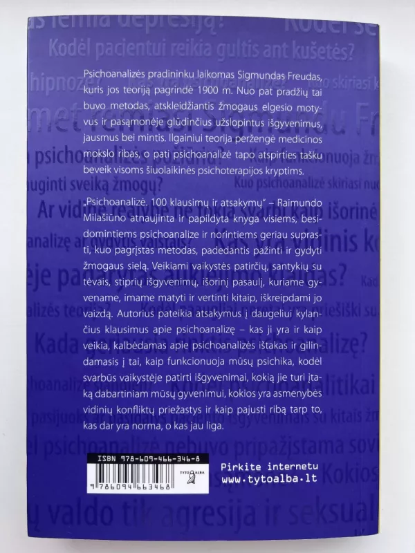 Psichoanalizė. 100 klausimų ir atsakymų - Raimundas Milašiūnas, knyga 3