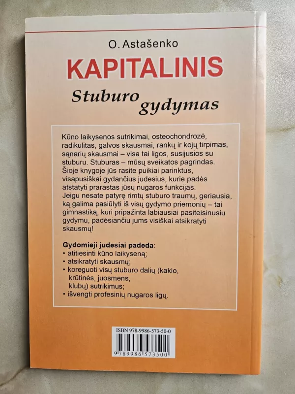 Kapitalinis stuburo gydymas - O. Astašenko, knyga 5