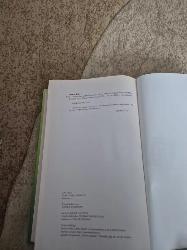 Sidro namų taisyklės - John Irving, knyga 2