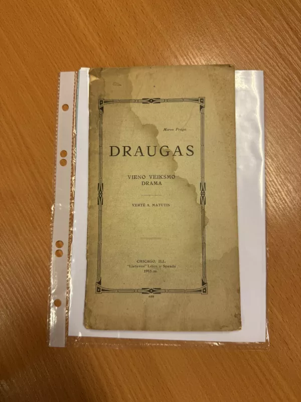 Draugas. Vieno veiksmo drama - Marco Praga, knyga 2