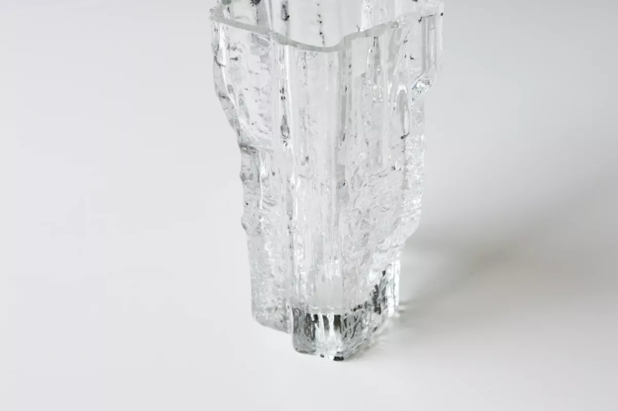 Vintage Iittala Finland autorinė Tapio Wirkkala krištolo vaza Pinus - , namai ir interjeras 5