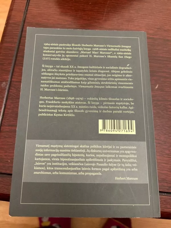Vienamatis žmogus - Herbert Marcuse, knyga 3