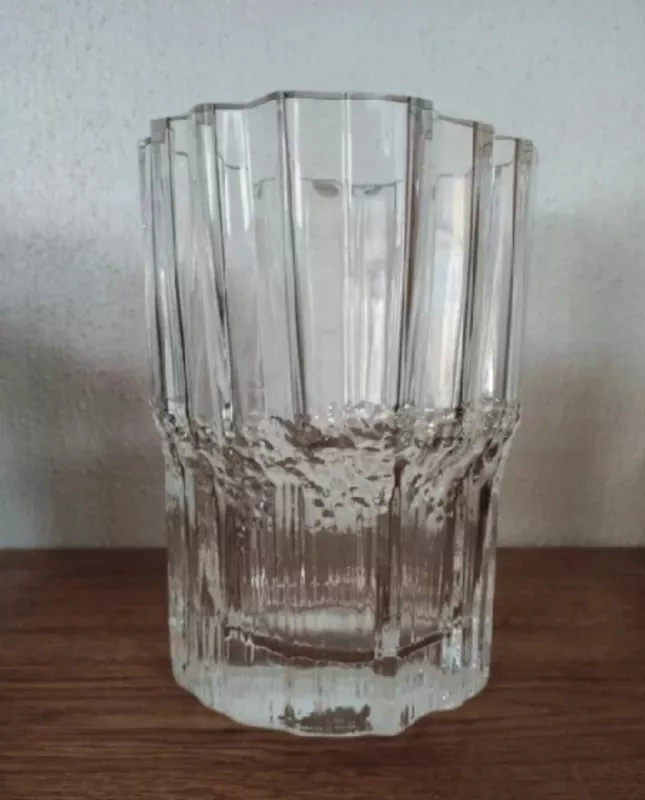 Vintage Iittala Finland Tapio Wirkkala krištolo vaza Pallas - , namai ir interjeras 2