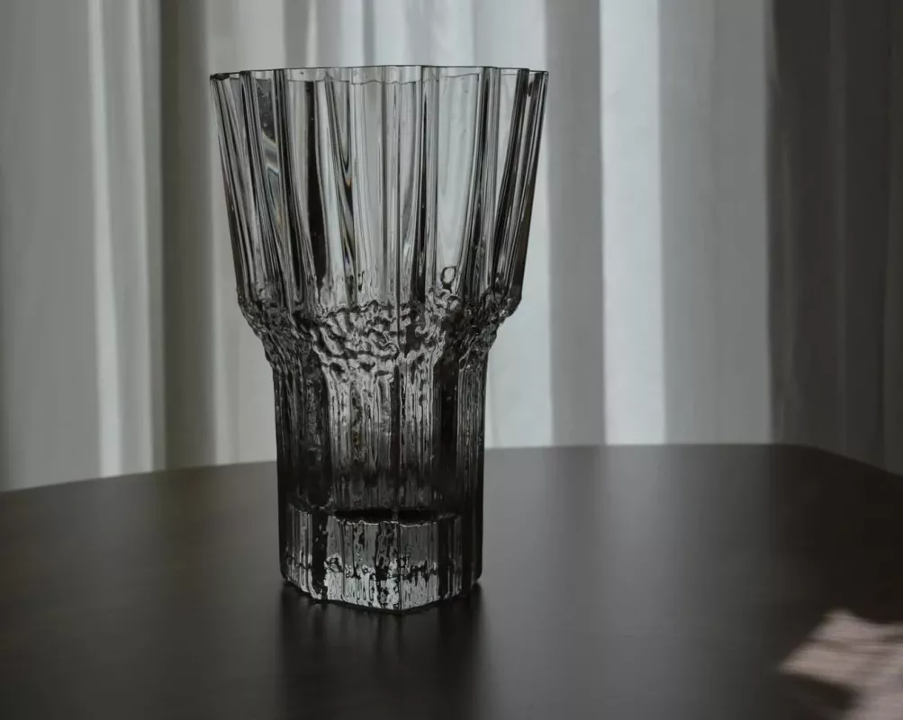 Vintage Iittala Finland Tapio Wirkkala krištolo vaza Pallas - , namai ir interjeras 4