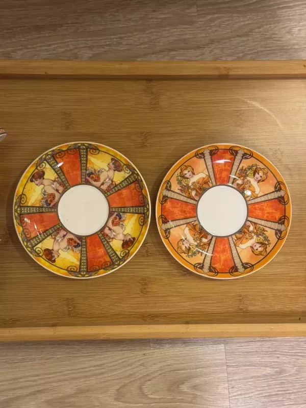 Aladenko fine bone china puodeliai su lėkštutėmis (2 vnt.) - , namai ir interjeras 3