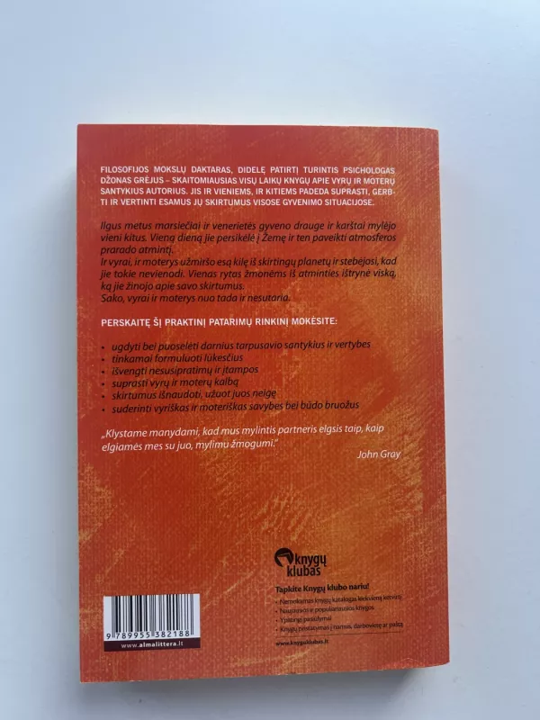 Vyrai kilę iš marso, moterys - iš veneros - John Gray, knyga 3