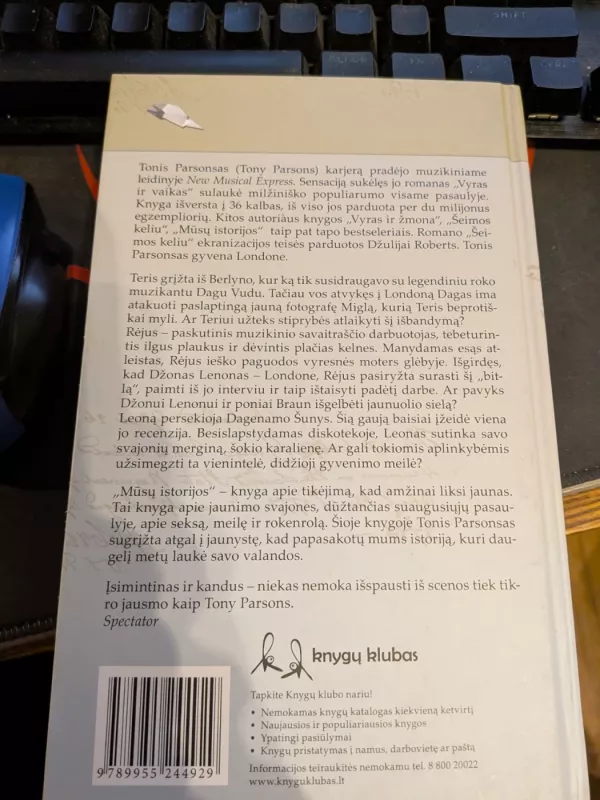 Mūsų istorijos - Tony Parsons, knyga 2